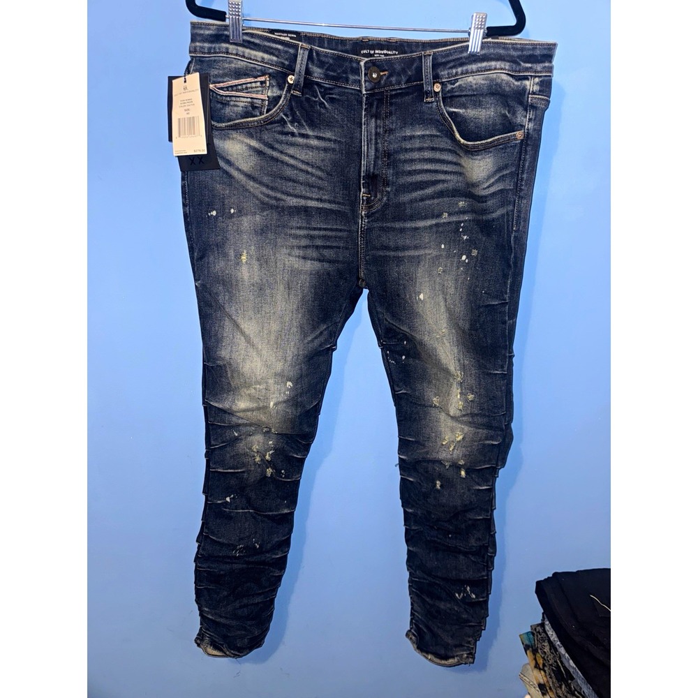 Cult of Individuality Punk Nomad Skinny Jeans Blue Medium Wash 40 623B8-PN20B